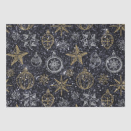 Papel De Seda Ornamentos de Navidad Cuidados Negro