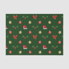 Papel De Seda Ornamentos de Navidad de Gingham