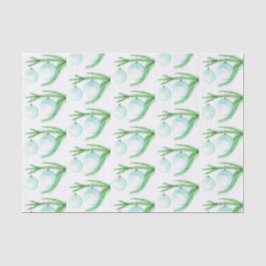 Papel De Seda Ornamentos de Navidad en una rama de árbol