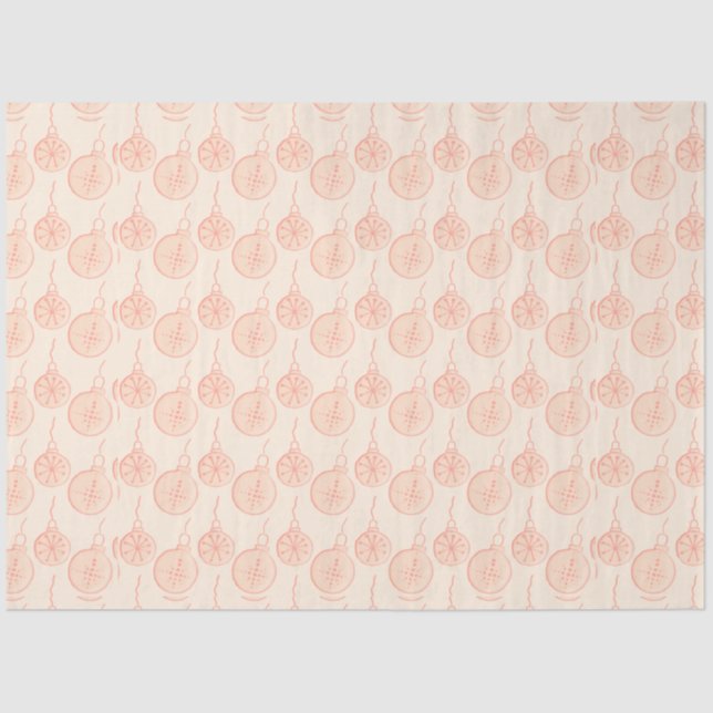 Papel De Seda Ornamentos de Navidad Navidades Naranjas ligeros (Anverso)