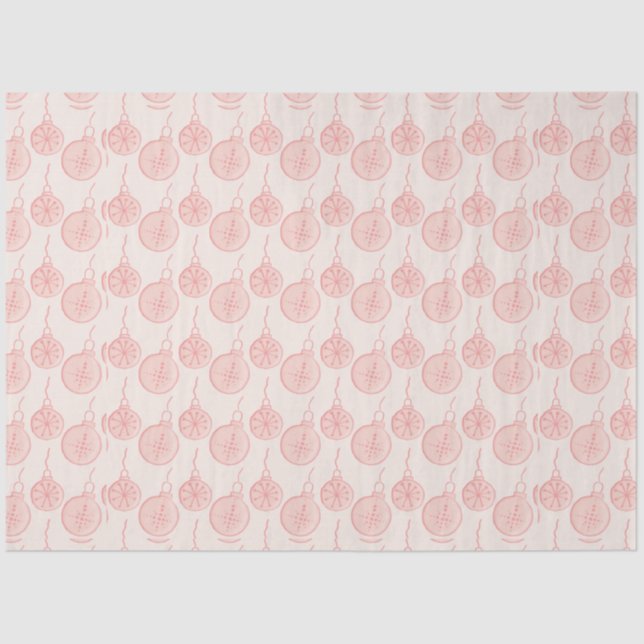 Papel De Seda Ornamentos de Navidad Navidades Naranjas ligeros (Anverso)