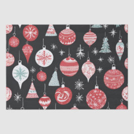 Papel De Seda Ornamentos de Navidad Negro