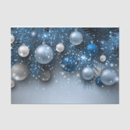 Papel De Seda Ornamentos de vacaciones para navidades - Blues