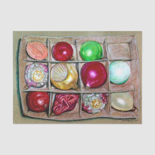 Papel De Seda Ornamentos del navidad (Anverso)