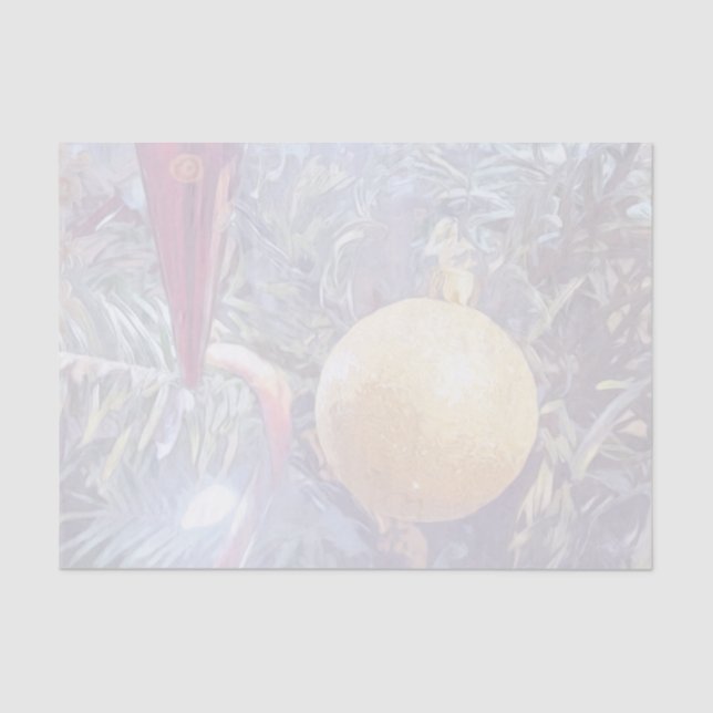 Papel De Seda Ornamentos feriados de invierno (Anverso)