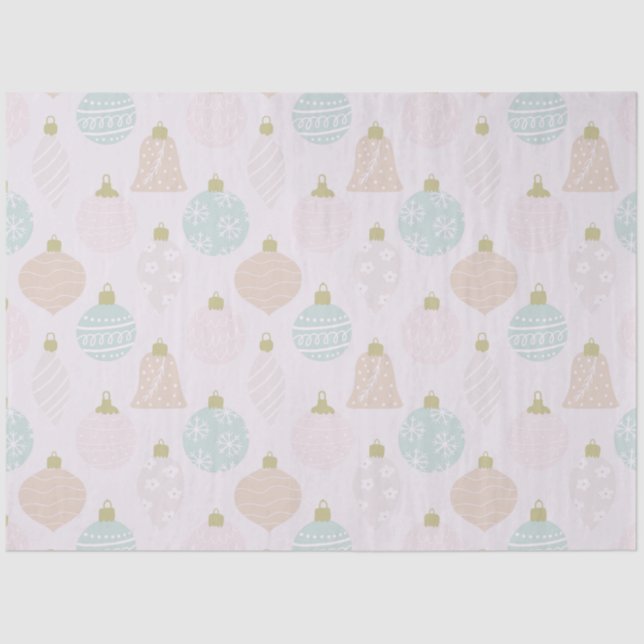 Papel De Seda Ornamentos modernos pasteles de Navidad Navidades  (Anverso)