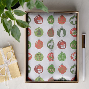 Papel De Seda Ornamentos navideños PERSONALIZADO de bolas navide