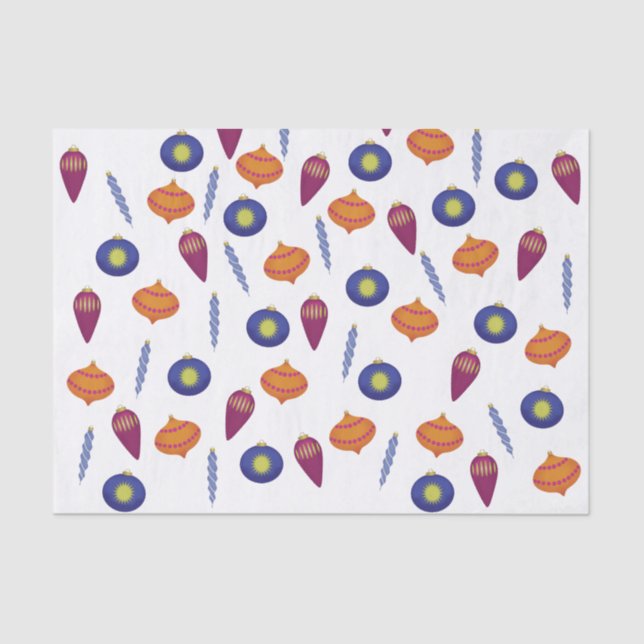 Papel De Seda Ornamentos pequeños de Navidad (Anverso)