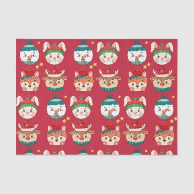 Papel De Seda Ornamentos Personalizado navidades (Anverso)