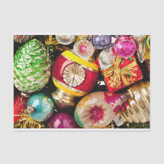 Papel De Seda Ornamentos rusos antiguos de Navidad (Anverso)