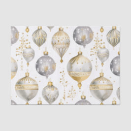 Papel De Seda Ornamentos Vintage Gold Silver Black Christmas