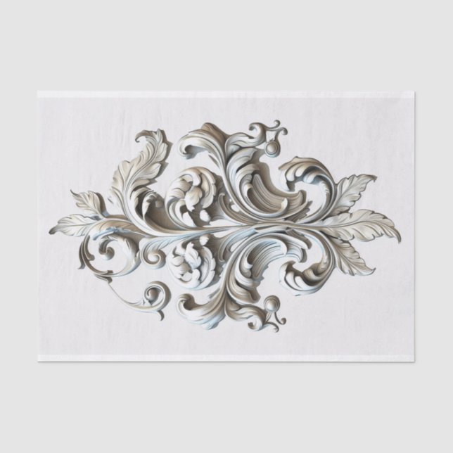 Papel De Seda Ornate Filigree Center / Relief (Anverso)