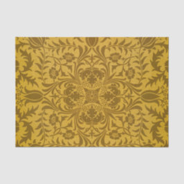 Papel De Seda Ornate gold floral pattern with symmetrical