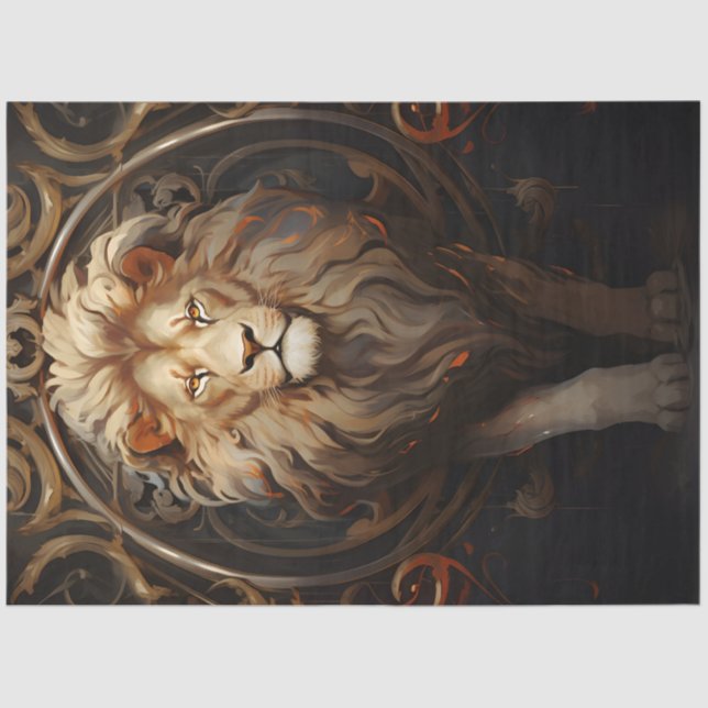 Papel De Seda Ornate Lion (Anverso)
