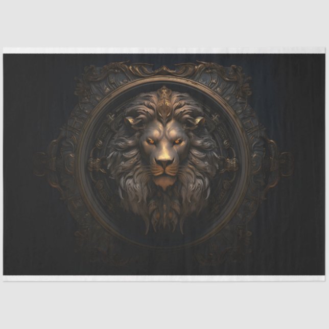 Papel De Seda Ornate Lion (Anverso)