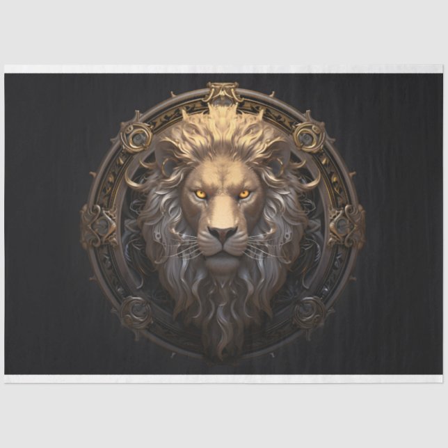 Papel De Seda Ornate Lion (Anverso)
