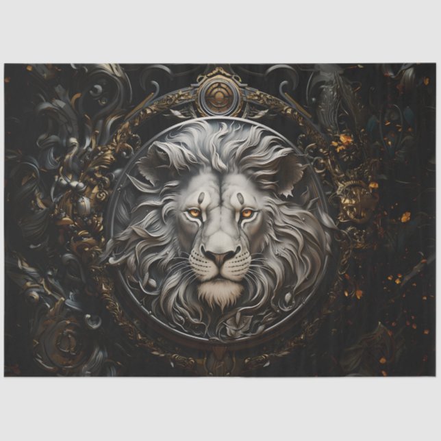 Papel De Seda Ornate Lion (Anverso)