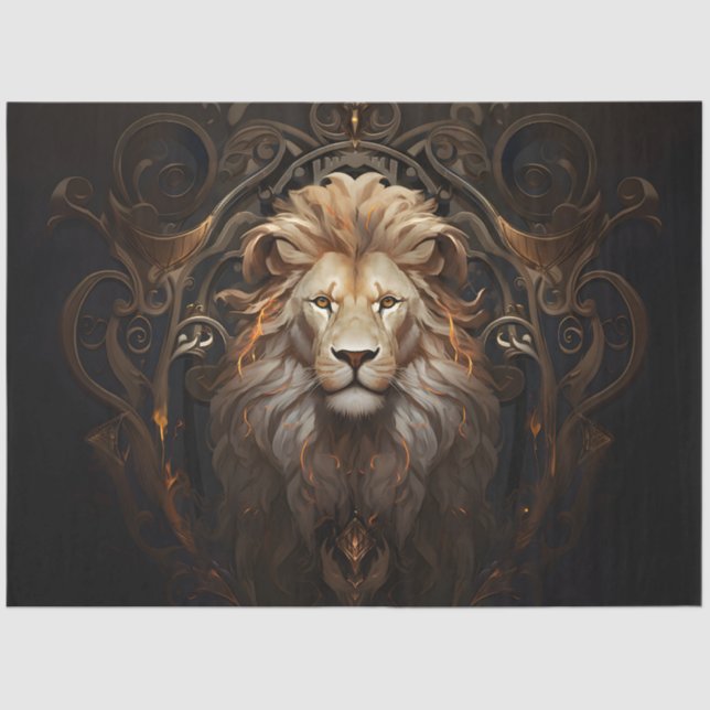 Papel De Seda Ornate Lion (Anverso)