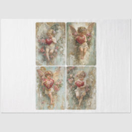 Papel De Seda Ornate Valentine Cupids