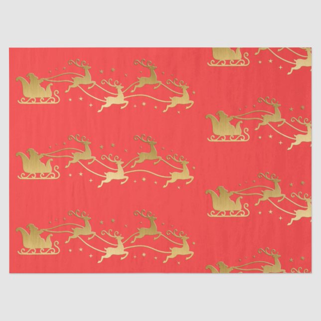 Papel De Seda Oro ALEGRE en Navidad Roja (Anverso)