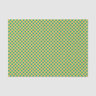 Papel De Seda Oro amarillo con puntos de Saylor del Polka verde