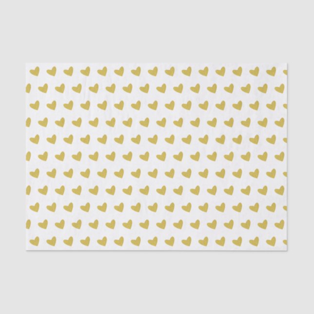 Papel De Seda Oro Corazón (Anverso)