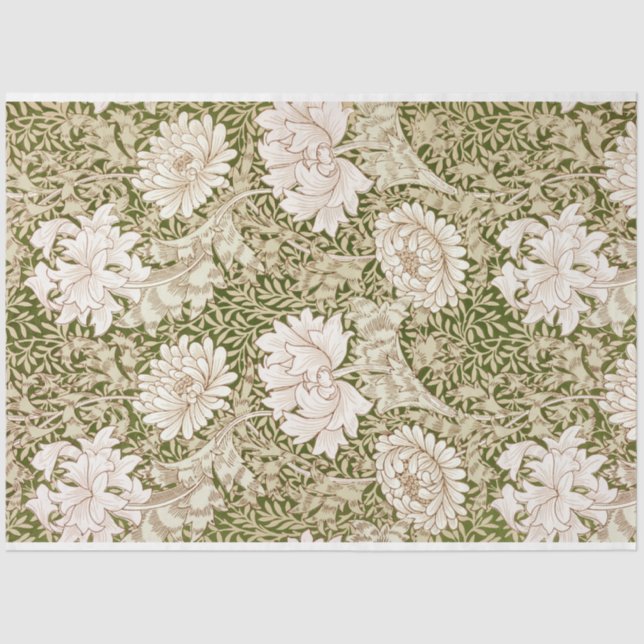 Papel De Seda Oro de crisantemo, William Morris (Anverso)
