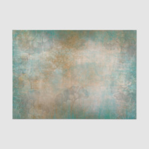 Papel De Seda Oro en verde antiguo rústico elegante brocado desv