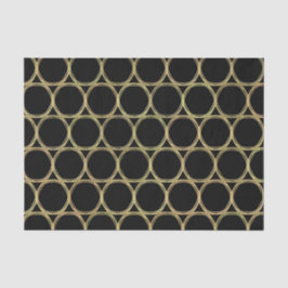 Papel De Seda Oro Glam & Anillos Negros (Cualquier Color) Glam M