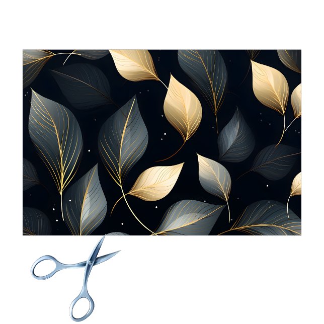 Papel De Seda Oro Impresionante y Hojas Caídas Grises (Subido por el creador)