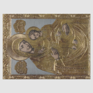 Papel De Seda Oro Madre Elegante María Niño Jesucristo