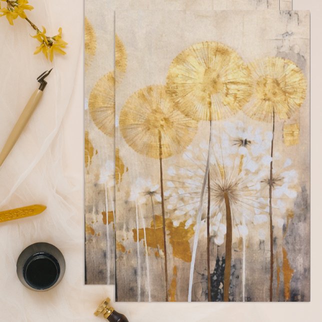 Papel De Seda Oro Oriental Floral Moderno (Subido por el creador)