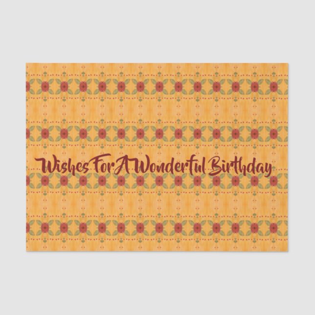 Papel De Seda Oro Rojo Y Verde (Anverso)