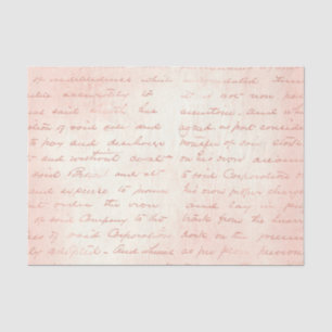 Papel De Seda Oro Rosa y caligrafía rosa Rubor