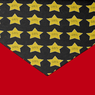Papel De Seda Oro Stars Feliz cumpleaños tema de Hollywood