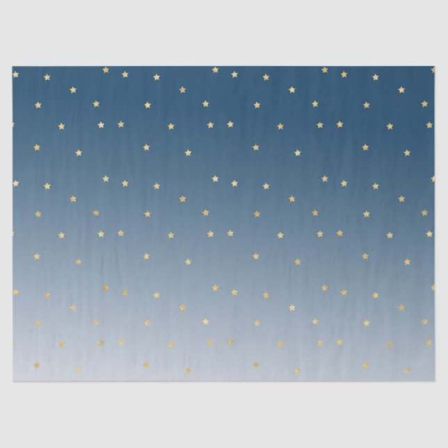 Papel De Seda Oro Stars Sky Shine Bright Ombre (Anverso)