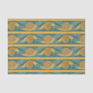 Papel De Seda Oro verde azulado amarillo azul del caracol de la