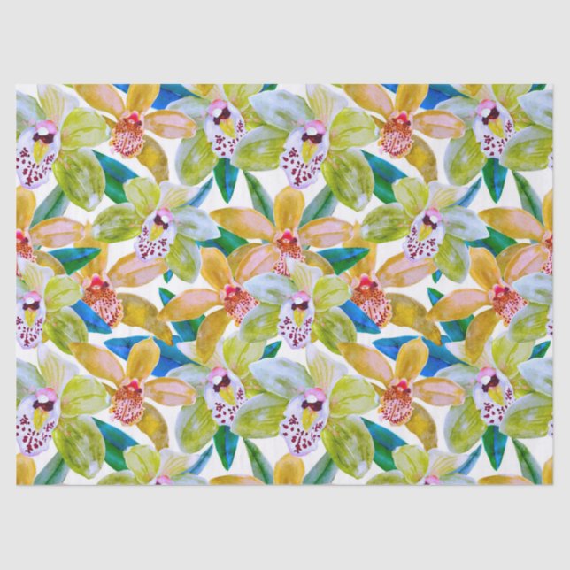 Papel De Seda Orquídea de verano (Anverso)