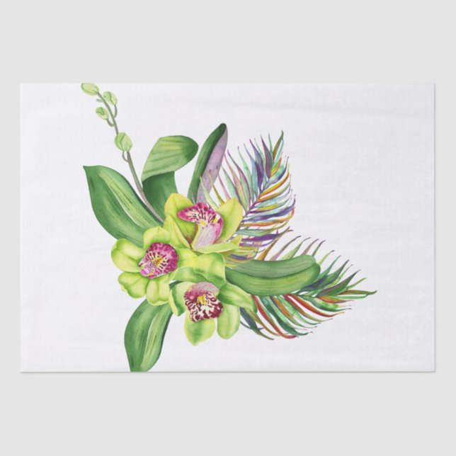 Papel De Seda Orquídea Tropical (Anverso)