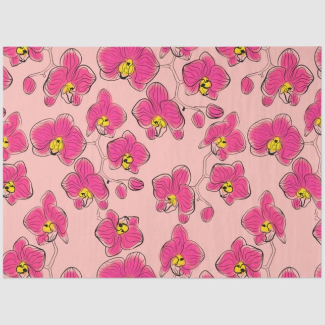 Papel De Seda Orquídeas acuáticas sin foco flor de falaenopsis p (Anverso)