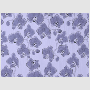 Papel De Seda Orquídeas de acuarela sin foco flores de falaenops