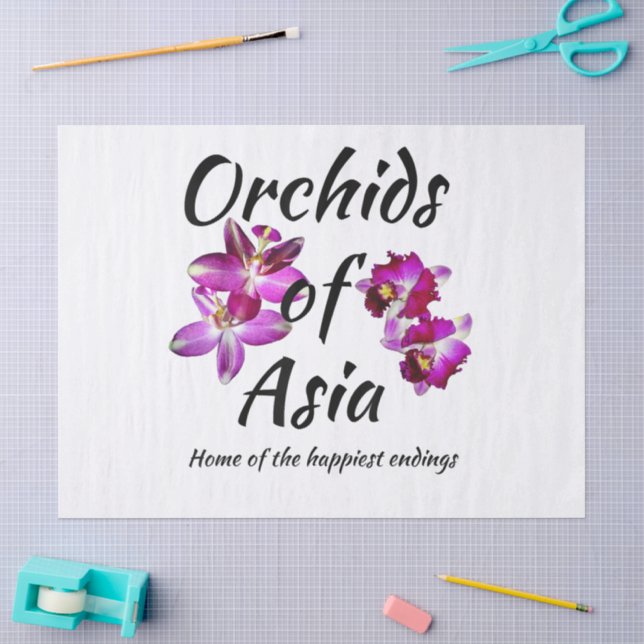 Papel De Seda Orquídeas de Asia (Artesanía)