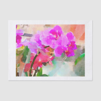 Papel De Seda Orquídeas de la acuarela