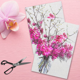 Papel De Seda Orquídeas Tigre Purpura