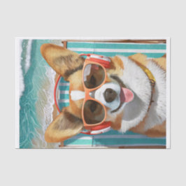Papel De Seda Oscar hace la Riviera, Corgi disfrutando la vida
