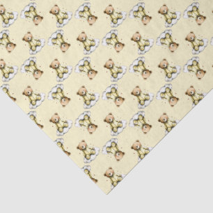 Papel De Seda Osito de peluche lindo en un traje de cuerpo enter
