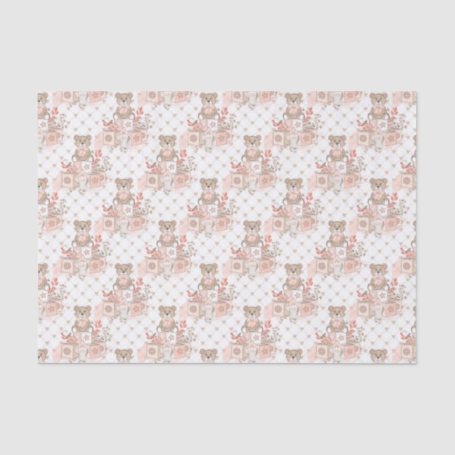 Papel De Seda Ositos Para Niñas (Anverso)