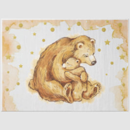 Papel De Seda Oso de acuarela elegante