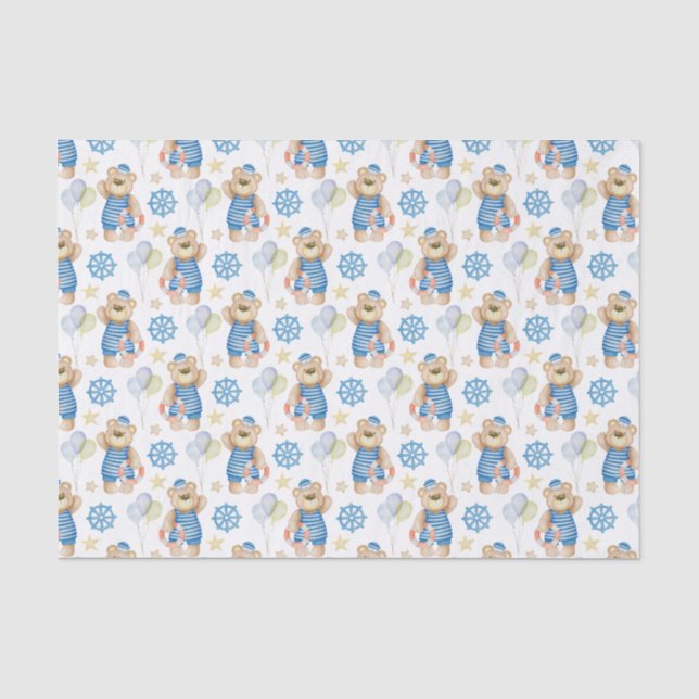 Papel De Seda Oso de marinero acuático (Anverso)