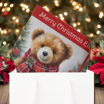 Oso de peluche añadir nombres Navidad linda